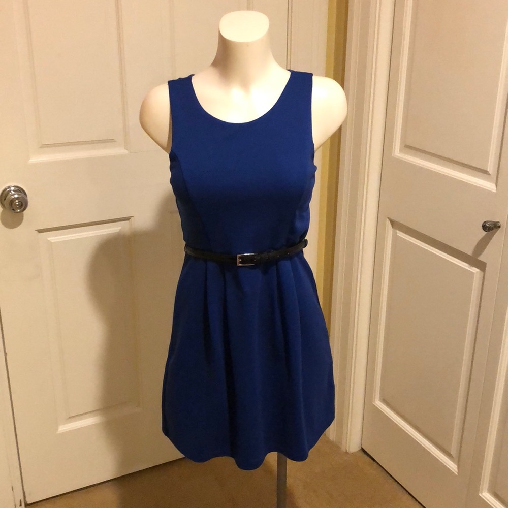Forever 21 Royal Blue Business Dress with Belt